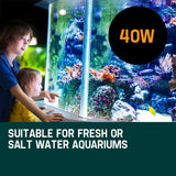 PROTEGE Aquarium External Canister Filter Aqua Fish Tank Pond Pump UV Light 1850 L/H - Rear View