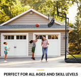 DR. DUNK Basketball Return System, with 360 Degree Universal Attachment - Rear View