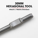 BAUMR-AG Jack Hammer Chisel Bit 30mm Hex Accessories Floor Scraper Tile Lifter - Front View