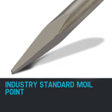 Baumr-AG 30mm Moil Point Jack Hammer Chisel Bit - Top-Down View