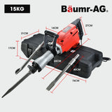 Baumr-AG 2200W Pro-Grade Electric Demolition Jackhammer, with 3 Bonus Chisels, Carry Case - Extra Image