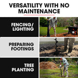 Baumr-AG 1500W Electric Post Hole Auger Digger - Top-Down View