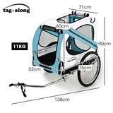 TAG-ALONG Pet & Cargo Bike Trailer, Bicycle Pet & Cargo Trailer, Cargo Carrier, Blue - Front View