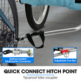 TAG-ALONG Pet & Cargo Bike Trailer, Bicycle Pet & Cargo Trailer, Cargo Carrier, Blue - Rear View