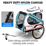 TAG-ALONG Pet & Cargo Bike Trailer, Bicycle Pet & Cargo Trailer, Cargo Carrier, Blue - Close-Up Angle