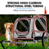 TAG-ALONG Pet & Cargo Bike Trailer, Bicycle Pet & Cargo Trailer, Cargo Carrier, Grey - Side View