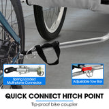 TAG-ALONG Pet & Cargo Bike Trailer, Bicycle Pet & Cargo Trailer, Cargo Carrier, Grey - Rear View