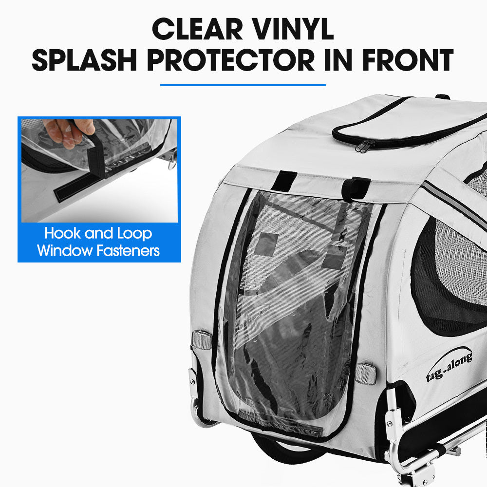 TAG-ALONG Pet & Cargo Bike Trailer, Bicycle Pet & Cargo Trailer, Cargo Carrier, Grey