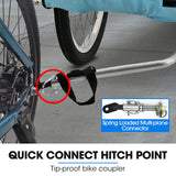TAG-ALONG Pet & Cargo Jogger Bike Trailer, Pull Behind Bicycle Trailer Carrier Stroller, Blue - Close-Up Angle