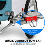 TAG-ALONG Pet & Cargo Jogger Bike Trailer, Pull Behind Bicycle Trailer Carrier Stroller, Blue - Low Angle