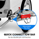 TAG-ALONG Pet & Cargo Jogger Bike Trailer, Pull Behind Bicycle Trailer Carrier Stroller, Grey - Low Angle