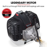 Baumr-AG 65CC Brushcutter Whipper Snipper Trimmer Brush Cutter Multi Pole Tool - Top-Down View