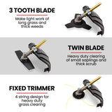 Baumr-AG 65CC Brushcutter Whipper Snipper Trimmer Brush Cutter Multi Pole Tool - Extra Image