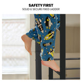 Kingston Slumber Metal Single over Double Bunk Bed Frame, Dark Matte Grey - Close-Up Angle