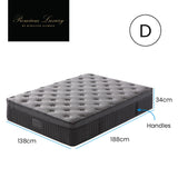 KINGSTON SLUMBER Premium Luxury 34cm Double Mattress, Medium-Firm, Natural Latex Layer, Euro Top, 7-Zone Pocket Spring - Extra Image