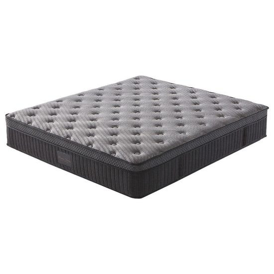 KINGSTON SLUMBER Premium Luxury 34cm Queen Mattress, Medium-Firm, Natural Latex Layer, Euro Top, 7-Zone Pocket Spring