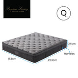 KINGSTON SLUMBER Premium Luxury 34cm Queen Mattress, Medium-Firm, Natural Latex Layer, Euro Top, 7-Zone Pocket Spring - Extra Image