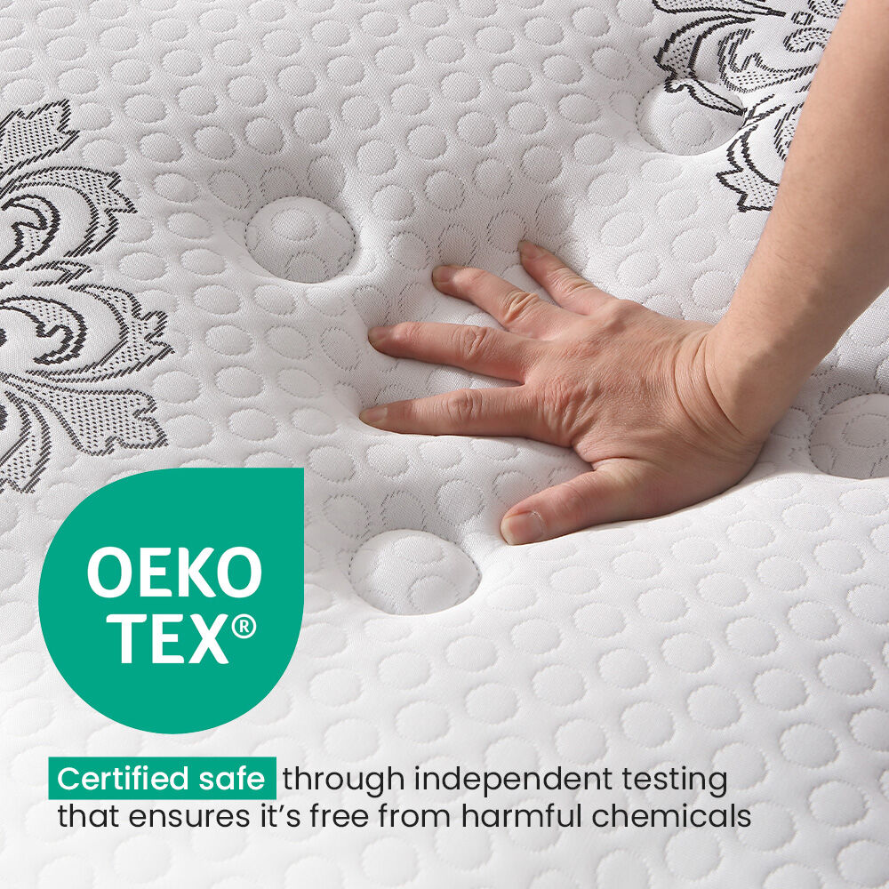 KINGSTON SLUMBER Luxury 34cm Double Mattress, Medium Firm, Euro Top, 5-Zone Pocket Spring Foam