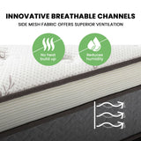 King Single Size Foldable Mattress Kapok Filled Camping Matt BlueEle - Top-Down View
