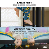 Kingston Slumber 2in1 Single Metal Bunk Bed Frame, with Modular Design, Dark Matte Grey - Rear View