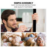 Kingston Slumber 2in1 Single Metal Bunk Bed Frame, with Modular Design, Dark Matte Grey - Low Angle