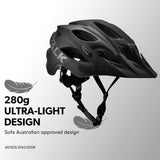 VALK Mountain Bike Helmet Small 54-56cm Bicycle MTB Cycling Safety Accessories - Top-Down View