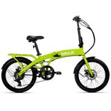 VALK Shuttle 5 Electric Folding Bike, Gen II, 20 Tyres, Shimano 7-Speed, Lime Green