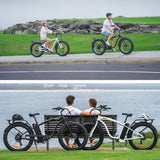 VALK Electric Fat Tyre Cruiser Bike, eBike with Throttle, Matte Black - Extra Image