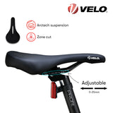 2023 Valk MX7 Electric Bike Medium frame Mountain ebike, Black and Red - Low Angle