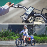 VALK Electric Fat Tyre Tricycle, 500W, Throttle, Hydraulic Disc Brakes, Alloy Frame, Suspension, Black - Close-Up Angle