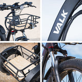 VALK Electric Fat Tyre Tricycle, 500W, Throttle, Hydraulic Disc Brakes, Alloy Frame, Suspension, Black - Extra Image