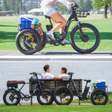 VALK Electric Fat Tyre Tricycle, 500W, Throttle, Hydraulic Disc Brakes, Alloy Frame, Suspension, Black - Extra Image