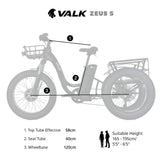 VALK Electric Fat Tyre Tricycle, 500W, Throttle, Hydraulic Disc Brakes, Alloy Frame, Suspension, Black - Extra Image