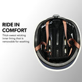 VALK Retro Bike Helmet, 56-61cm S, M, L Universal Dial Fit System, Shadow Navy - Front View