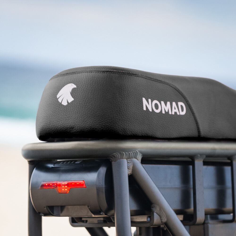 VALK Nomad Electric Fat Tyre Bike, 500W, 45km/hr, Throttle ebike, Disc Brakes, Shimano 7 spd, 20x4 Kenda Tyres, Suspension, Black