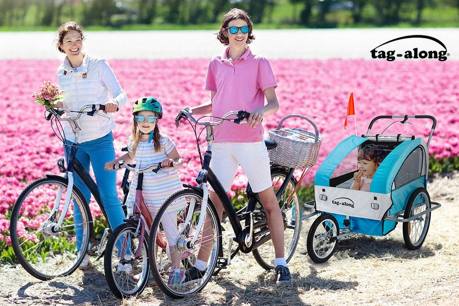Tag-along Kids Bike Trailer Child Bicycle Pram Stroller Children Jogger Blue