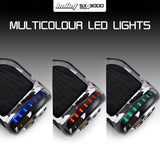 BULLET Electric Hoverboard Scooter 6.5 Inch Wheels, Colour LED Lighting, Carry Bag, Gen III Camo Grey - Close-Up Angle