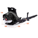 MTM 65CC Petrol Backpack Leaf Blower - Commercial 2 Stroke Garden Yard Tool Back - Front View