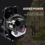 MTM 65CC Petrol Backpack Leaf Blower - Commercial 2 Stroke Garden Yard Tool Back - 45-Degree Angle