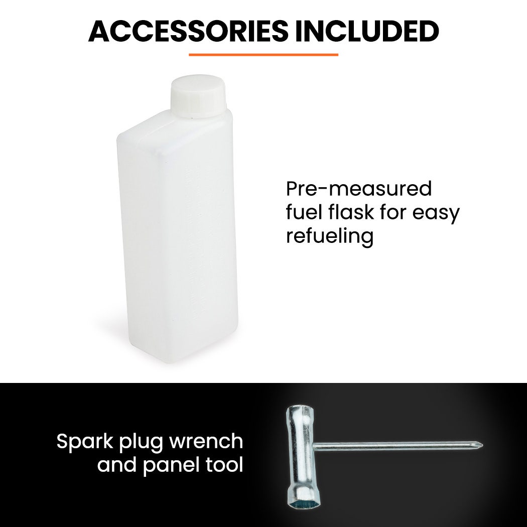 MTM Petrol Leaf Blower 26CC 2-Stroke Petrol Hand Garden Yard Outdoor Two