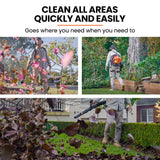 MTM 30CC Backpack Petrol Leaf Blower 2 Stroke Commercial Garden Yard Outdoor - 45-Degree Angle