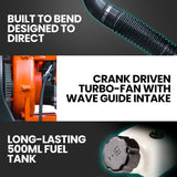 MTM 30CC Backpack Petrol Leaf Blower 2 Stroke Commercial Garden Yard Outdoor - Close-Up Angle