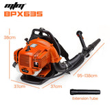 MTM 30CC Backpack Petrol Leaf Blower 2 Stroke Commercial Garden Yard Outdoor - Low Angle