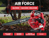 BAUMR-AG Cordless Leaf Blower Vacuum Petrol Hand Garden Lawn Held Vac 2-Stroke - Side View