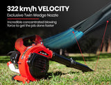 BAUMR-AG Cordless Leaf Blower Vacuum Petrol Hand Garden Lawn Held Vac 2-Stroke - 45-Degree Angle