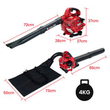 BAUMR-AG Cordless Leaf Blower Vacuum Petrol Hand Garden Lawn Held Vac 2-Stroke - Rear View