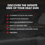 BAUMR-AG HG3 20V SYNC Cordless Power Heat Gun, with Battery and Fast Charger Kit - Rear View