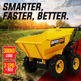 Baumr-AG Power Wheelbarrow Motorized Mini Petrol Powered Wheel Barrow Self Dump - Front View