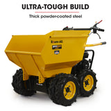 Baumr-AG 6 Wheel Motorised Wheelbarrow Dumper, Briggs & Stratton CR950 Petrol Engine, 500kg Capacity - Top-Down View