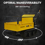 Baumr-AG Motorised Tracked Wheelbarrow Dumper, Briggs & Stratton CR950 Petrol Engine, 300kg Capacity - Close-Up Angle